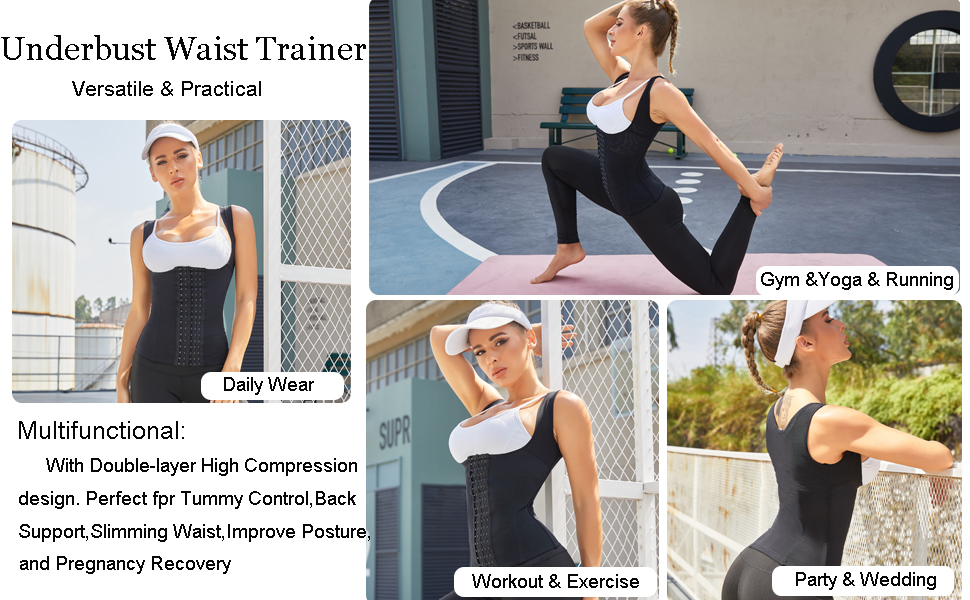 luxilooks Womens underbust corset waist trainer
