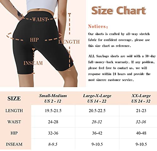 Women Compression Waist : SanAogo High Waisted Biker Shorts for Women ...