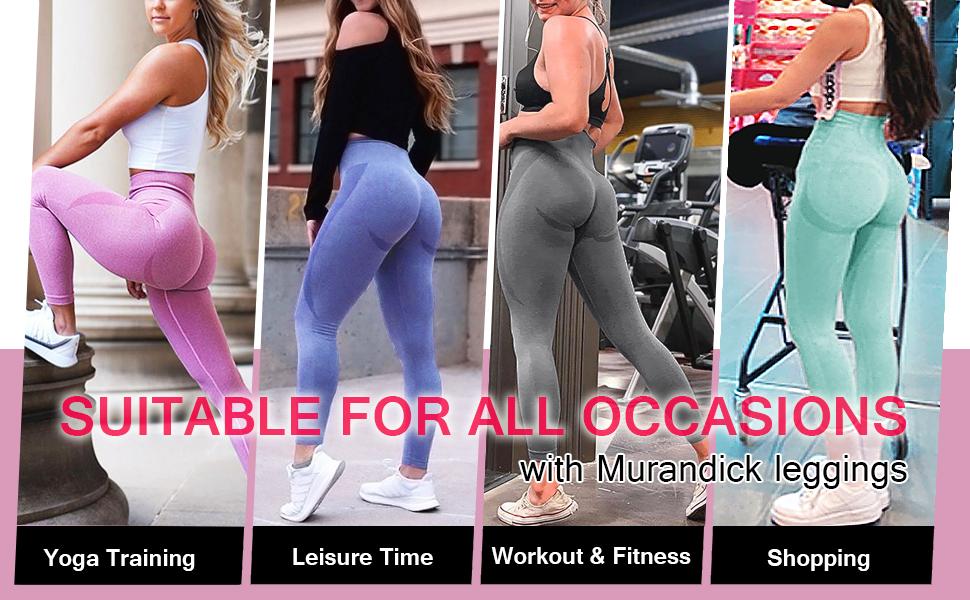  TIK Tok Leggings for Women Butt Lift Tummy Control High Waisted Yoga Pants Scrunch Booty 