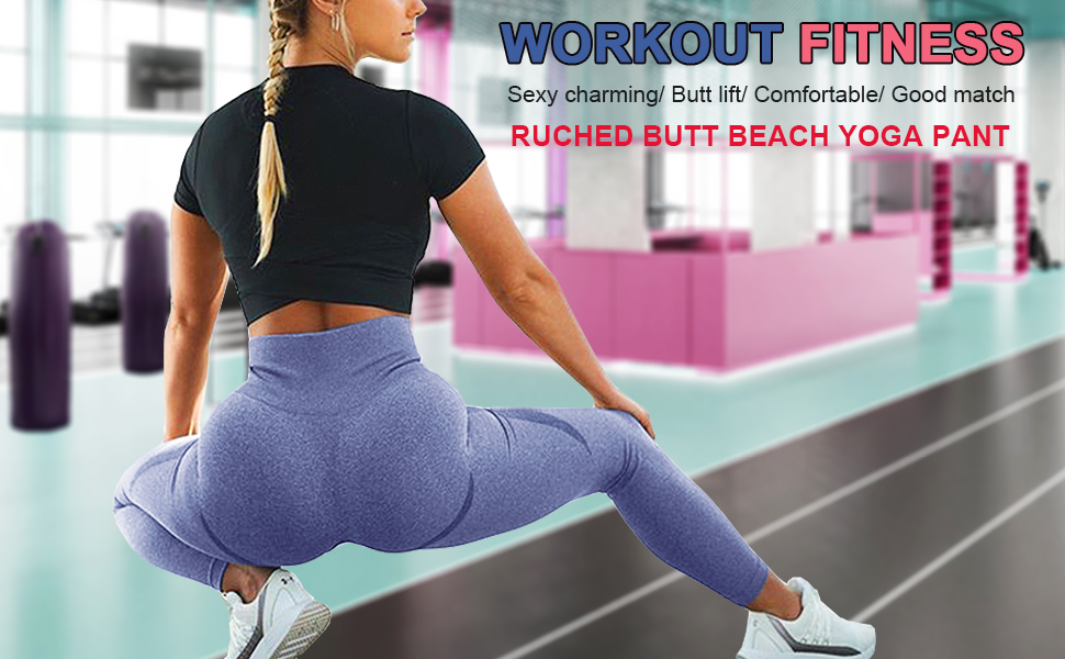 Women Contour Seamless Leggings Workout Butt Lifting Yoga Pants High Waist Athletic Tights