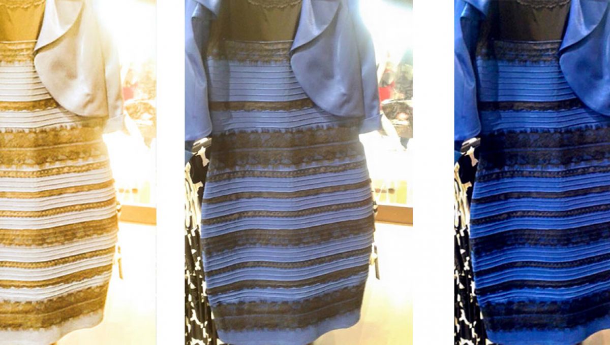 Pourquoi on ne voit pas la robe de la même couleur ?