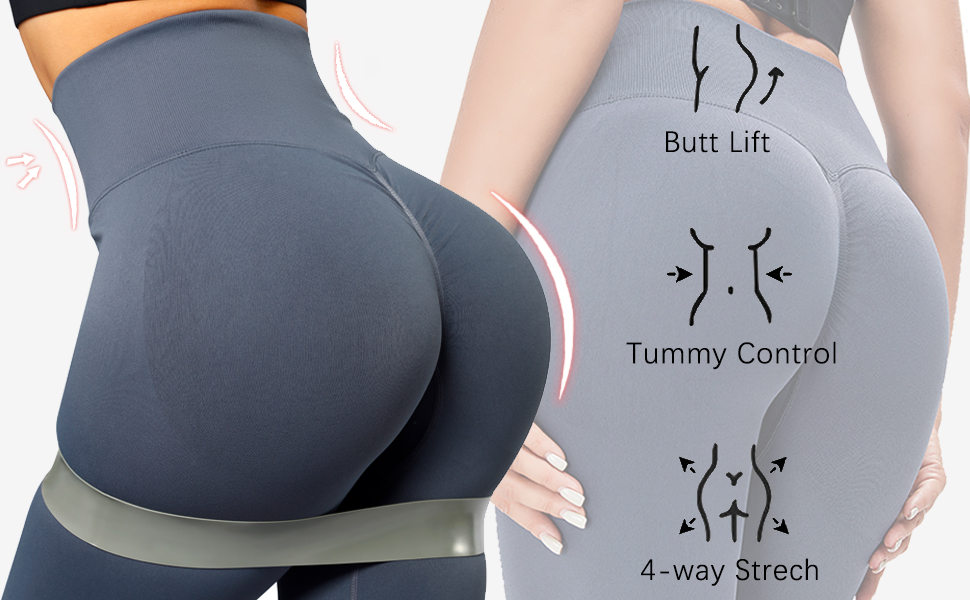 OMKAGI Women High Waisted Corset Leggings Tummy Control Yoga Pants Slimming Body Shaper