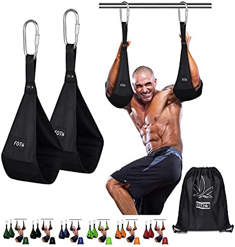 1Pair Ab Straps Gym Hanging Fitness Sling Abdominal Straps With Quick Locks For 