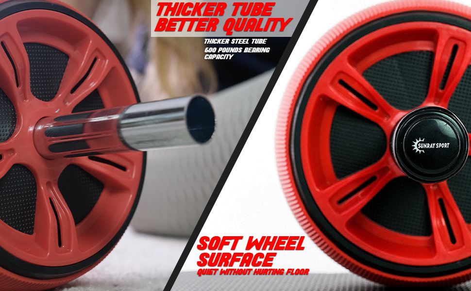 The  ultra wide ab wheel gives you superior stability