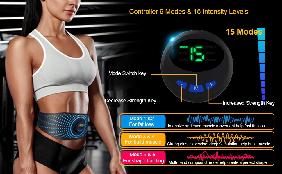 3-Abs Muscle Trainer Flex Belt for Women Men