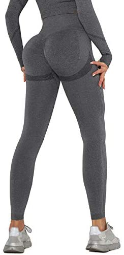 Vaslanda Scrunch Butt Leggings for Women Peach Lift Yoga Pant with Pockets High Waist Workout Training Tights Pants 