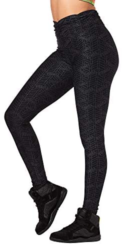 STRONG by Zumba Body Shaping Jacquard Athletic Pants Workout Leggings for Women