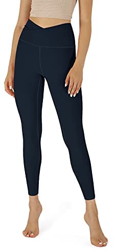 ODODOS Women's High Waisted Yoga Leggings Sports Workout Athletic Running Pants with Inner Pocket-25/28 Inseam 