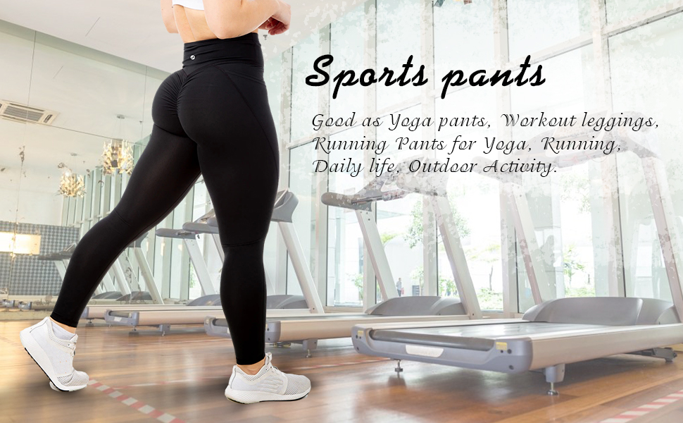 Women's Booty Scrunch Workout Sports Leggings Butt lifting Ruched Yoga Pants with Pockets