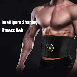 VOOADA Rechargeable Abdominal Trainer Belt Smart Adjustable Body Shaping Weight Loss Waistbelly