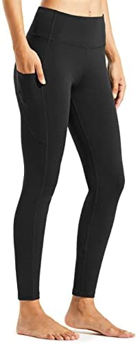 Libin Women's Fleece Lined Leggings Winter Warm High Waisted Thermal Yoga Pant Running Tights with Pockets 