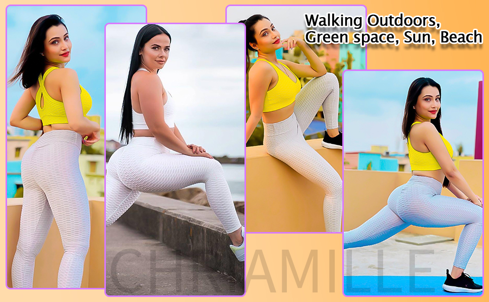 High Waisted Butt Lifting  Workout Leggings for Women Scrunch Yoga Pants Slimming Booty Leggings