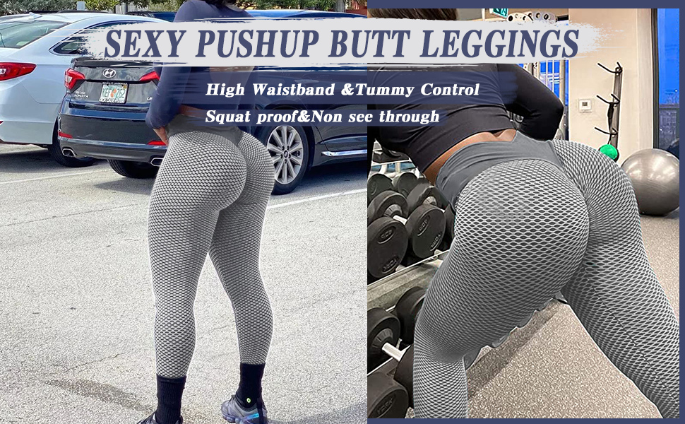 Tiktok Butt Lift Leggings Women High Waist Scrunch Booty Cellulite Yoga Pants Workout 