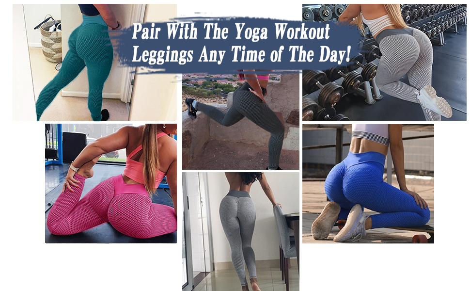 Tiktok Butt Lift Leggings Women High Waist Scrunch Booty Cellulite Yoga Pants Workout Tummy 