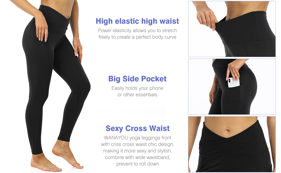 7/8 Length High Waisted Workout Leggings