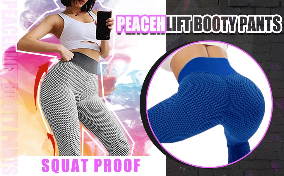  LAOTEPO Cellulite Tiktok Butt Leggings for Women Lifting High Waist Scrunched Booty Yoga Pants 