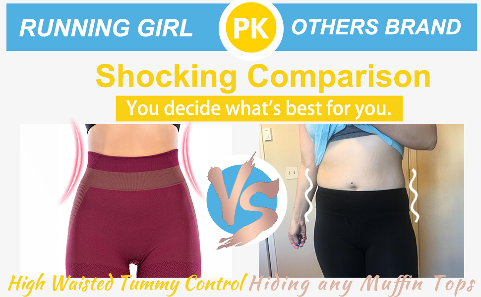 POWER TUMMY CONTROL:A 4 inches wide high rise shaping waistband with tummy control enhance your 