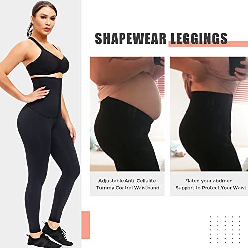FeelinGirl Tummy Control Leggings for Women High Waist Shapewear Waist Trainer Compression Yoga Pants…
