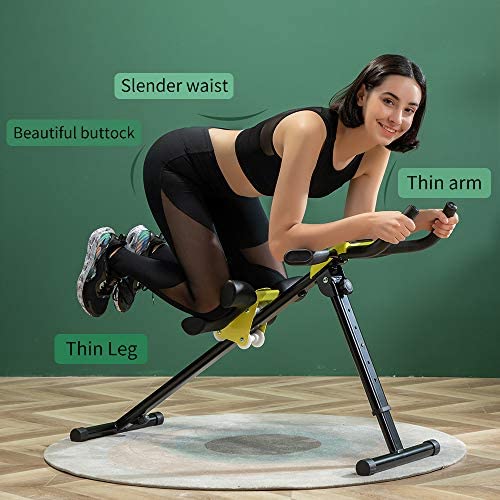 Thighs leikefitness Height Adjustable Ab Trainer Abdominal Whole Body Workout Machine Waist Cruncher Core Toner Leg Buttocks Shaper with LCD Monitor AB9300