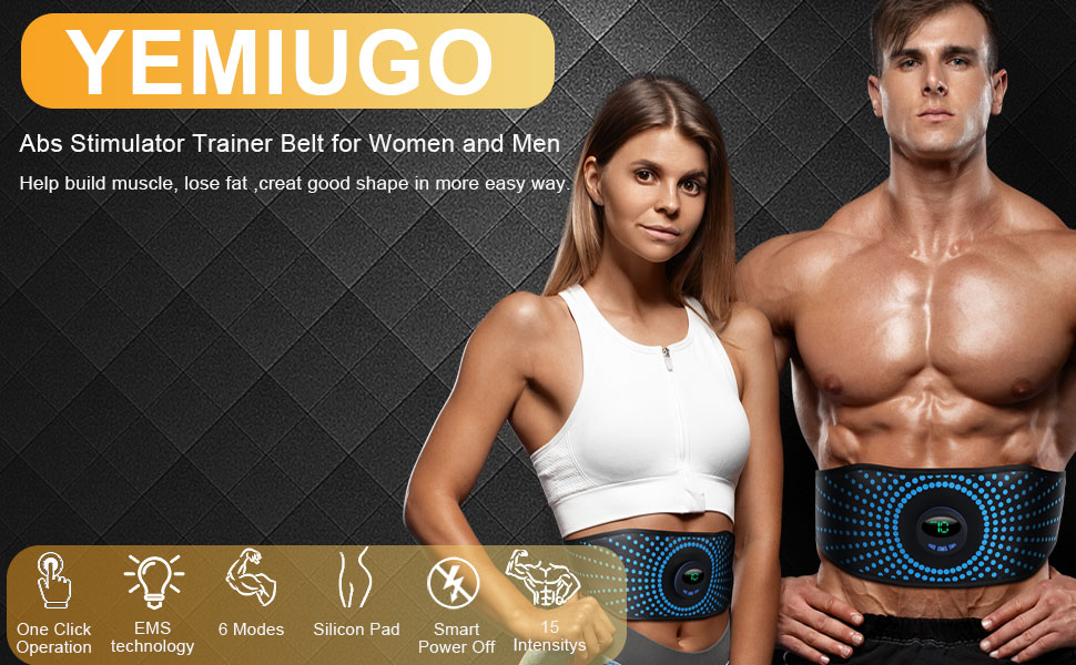 1-Abs Muscle Trainer Flex Belt for Women Men