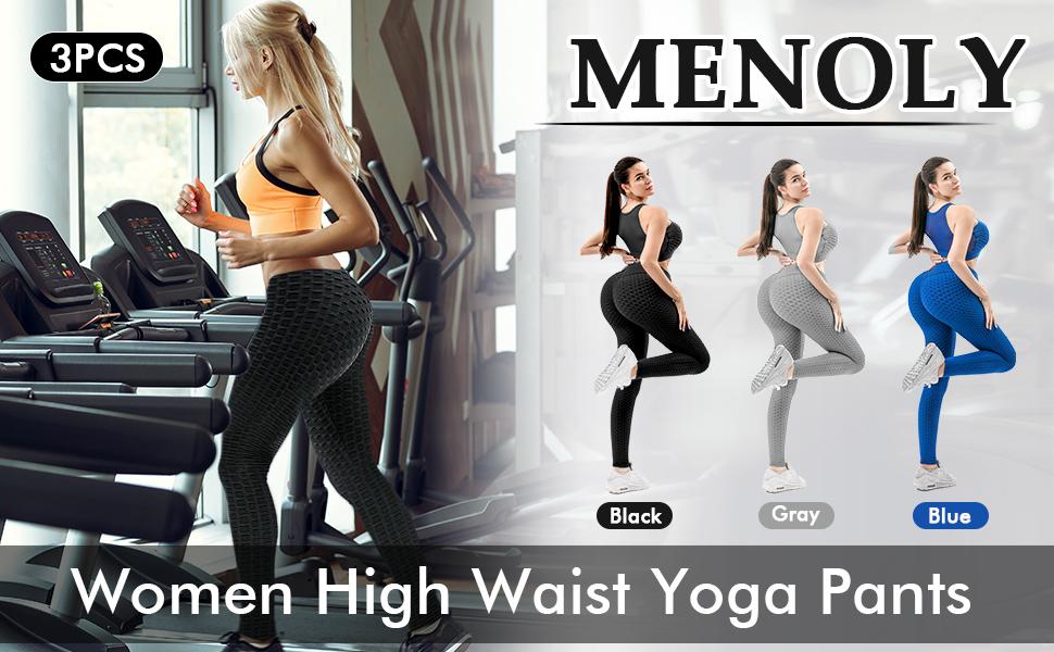 3pcs High Waist Butt Lifting Leggings,Tummy Control Slimming Booty Leggings Butt Lift Tights