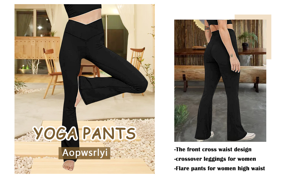 flare pants for women high waist  black flare leggings