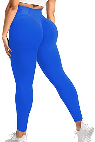 echt scrunch leggings blue steel : YEOREO Women’s Scrunch Booty