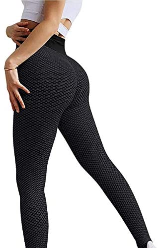 Womens Yoga Leggings Casual Ripped Hole High Waist Solid Color Tummy Control Tightening Sports Yoga Pants