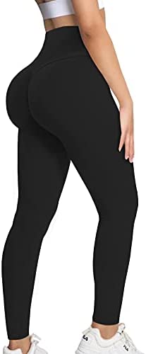 KOLAOYEP Scrunch Ruched Butt High Waist Leggings for Women Booty Lifting Workout Yoga Pants Tummy Control Seamless Tights 