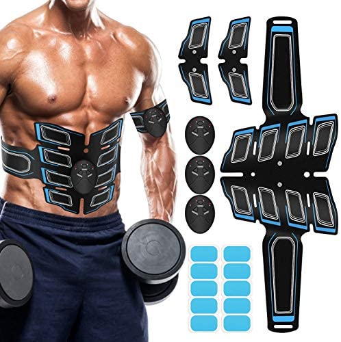 Abdominal Toning Belt Muscle Toner Portable Muscle Trainer EMS Body Fitness Belt6 Modes & 10Levels for Abdomen/Arm/Leg Training Men Women RXRENXIA Abs Stimulator