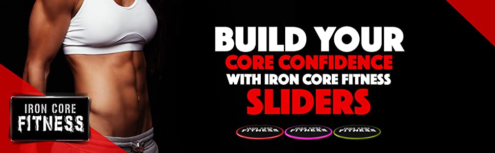 Iron Core Fitness 2 x Dual Sided Gliding Discs Core Sliders Ultimate Core Ab Fit 