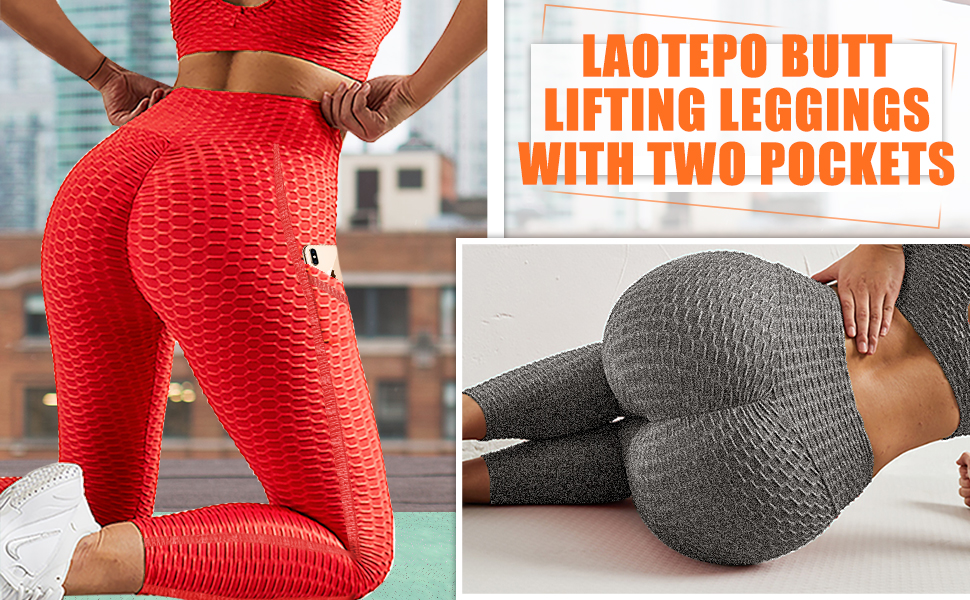 pockets tiktok leggings butt booty women high waist pants enhance lift scrunch yoga workout ruched