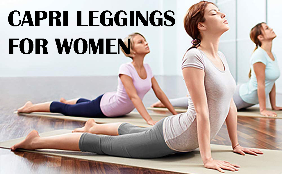 3 Pack Capri Leggings for Women Butt Lift-High Waisted Tummy Control Black Workout Yoga Pants