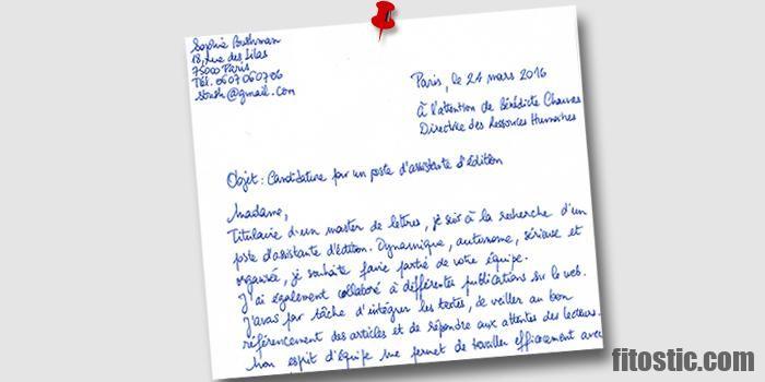 Comment Écrire Une Lettre De Motivation À La Main