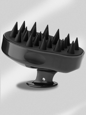 Medium-hardness and flexible bristles easily remove build up from scalp