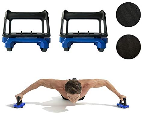 Ab Roller Wheel Abdominal Fitness Core Workout Exercise Dual Four Wheel Kit US 