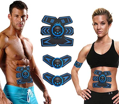 Portable Toning Belt Ultimate AB Stimulator for Men & Women Rechargeable Abdominal Toning Belt Muscle Training Gear ABS Stimulator Trainer Workout Equipment Abdominal Muscle Toner