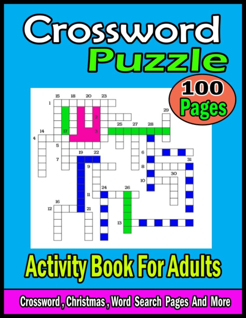 brain stimulation ab Crossword Puzzle Activity Book For Adult
