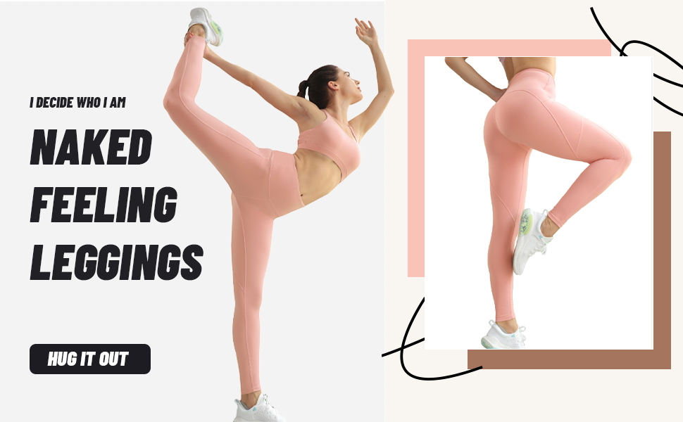naked feeling leggings workout yoga leggings high waist