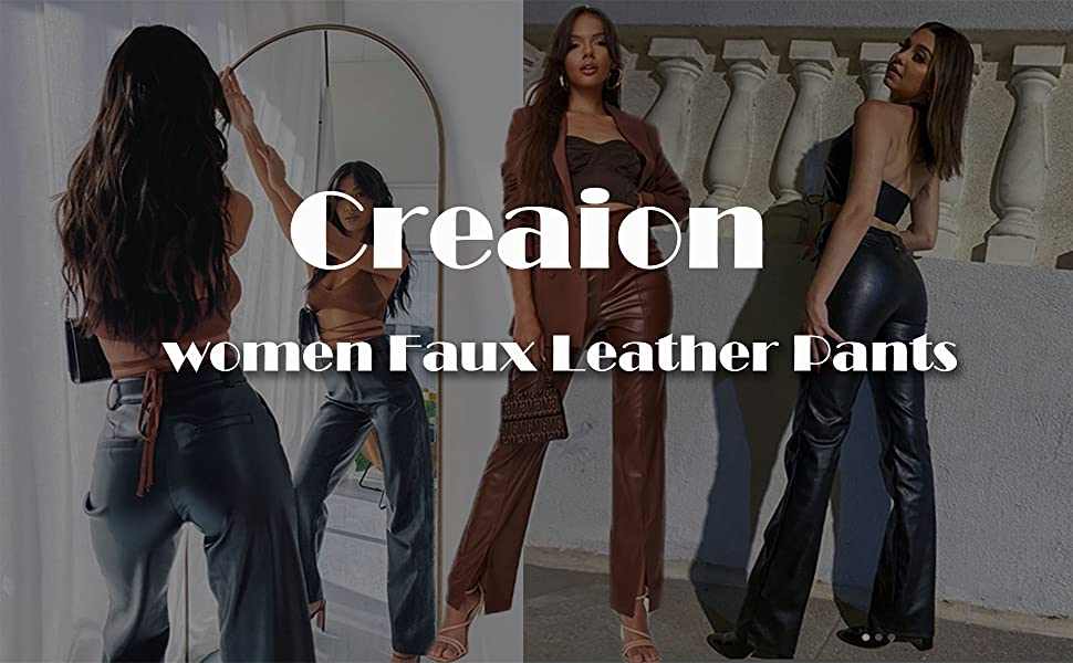 Women's Faux Leather Pants
