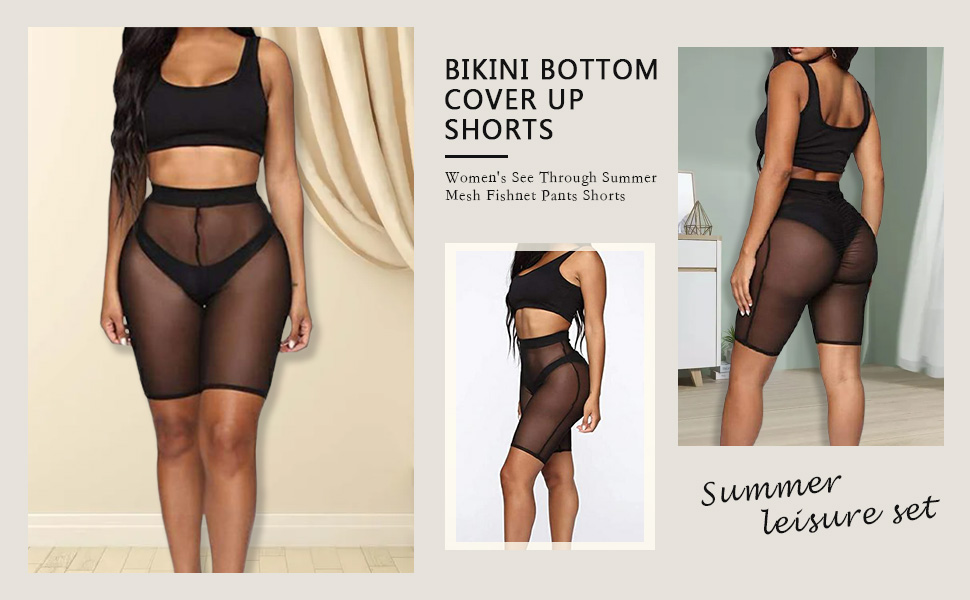 bikini bottom cover ups shorts