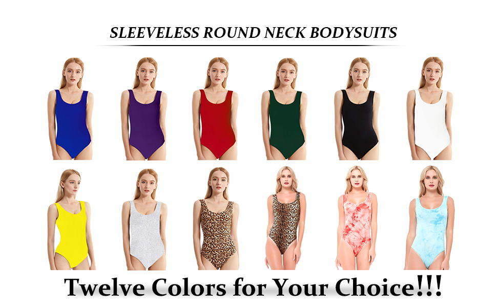 sleeveless round neck bodysuit