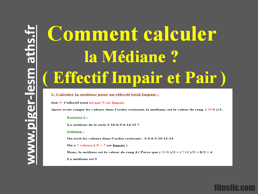 Comment calculer en mmol ?