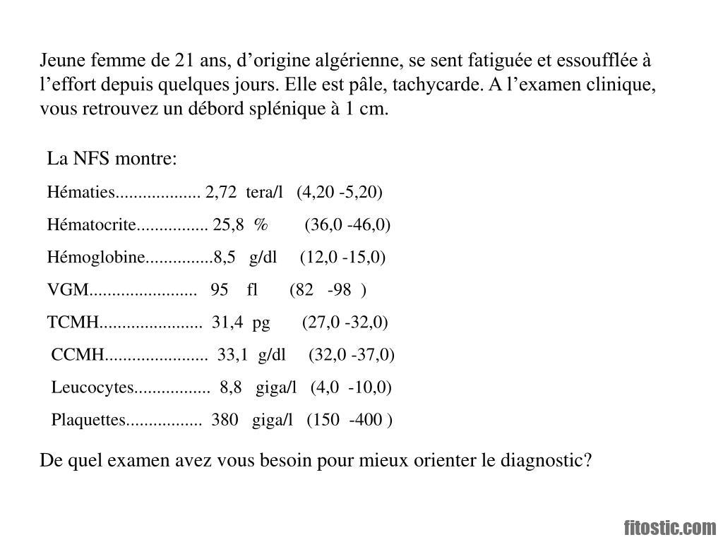 Quel est le taux normal de éosinophiles ?