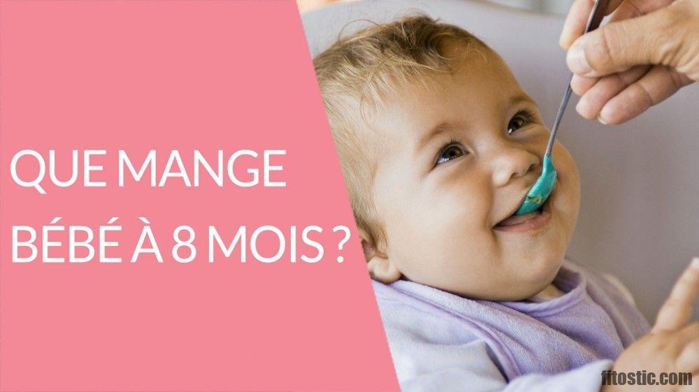 Quel repas pour bébé 8 mois ?