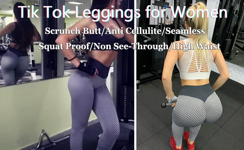Women's High Waist Yoga Pants Tummy Control Booty Leggings Workout Running Butt Lift Tights