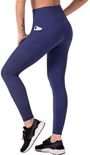 Iuga Size XXL Yoga Pants With Pockets Workout Running Leggings Tummy Control 