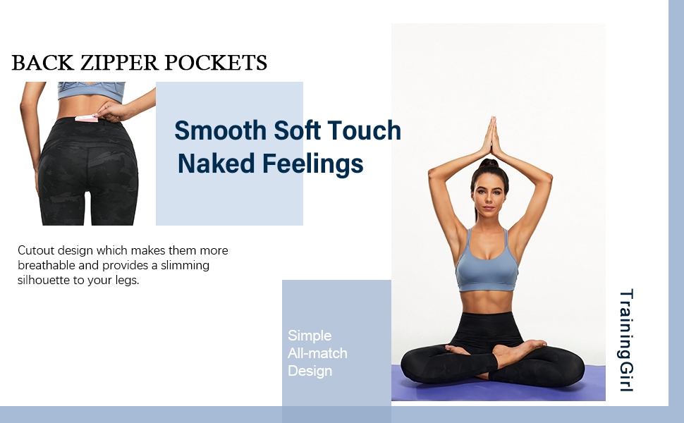 yoga leggings with back zipper pockets