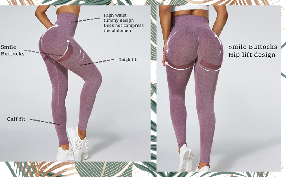 high waist legging high compression yoga pants women's legging tiktok legging butt lifting legging