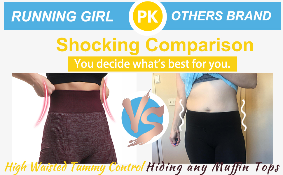 High Waist Yoga Leggings,Butt Lifting Yoga Pant Tummy Control Compression Workout Leggings for Women